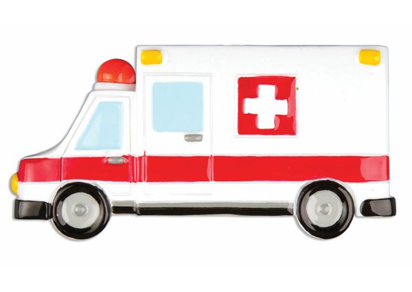 Personalized By Santa Occupation Ambulance And Emt Shaped Ornament Wayfair Canada 